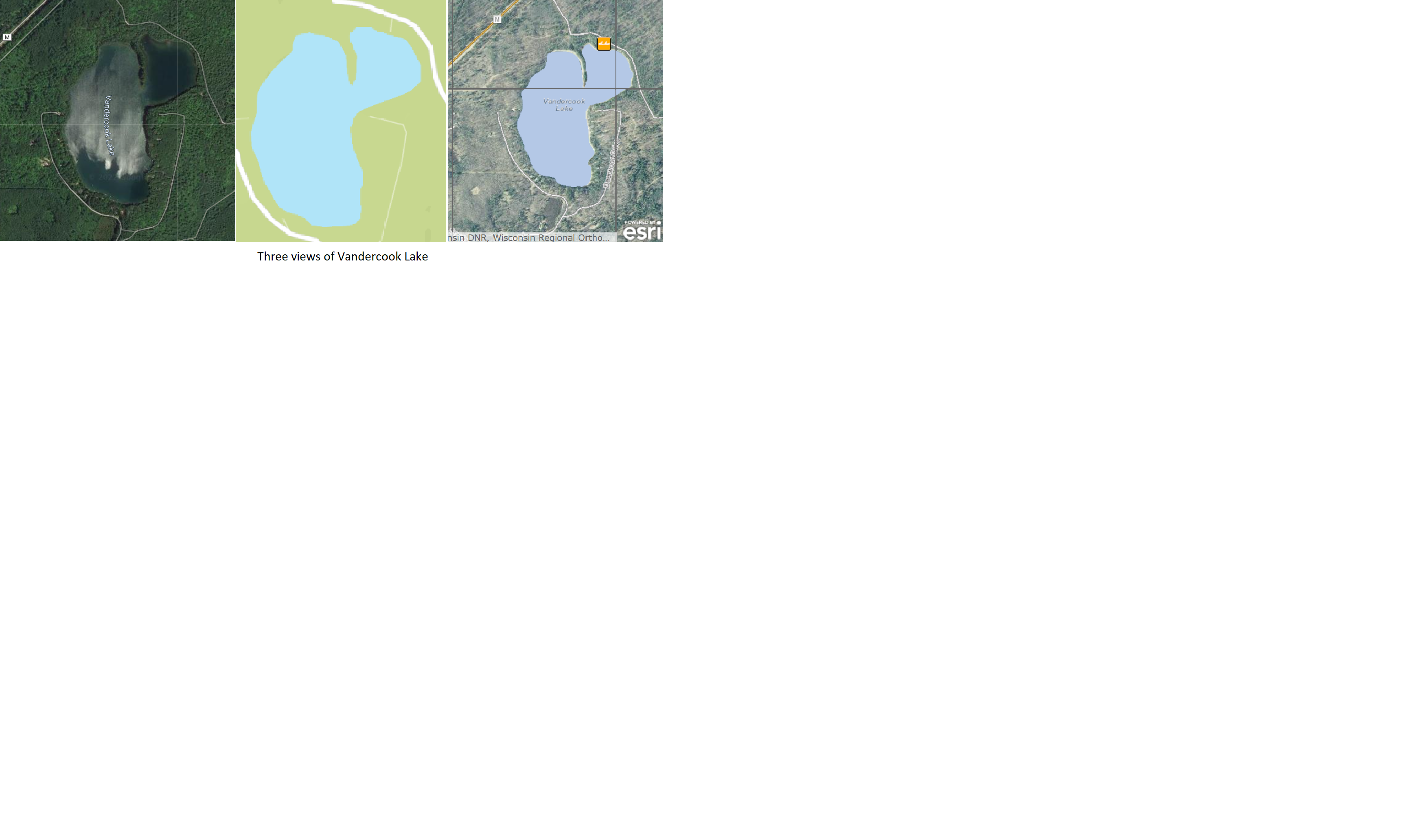 Three views of Vandercook Lake